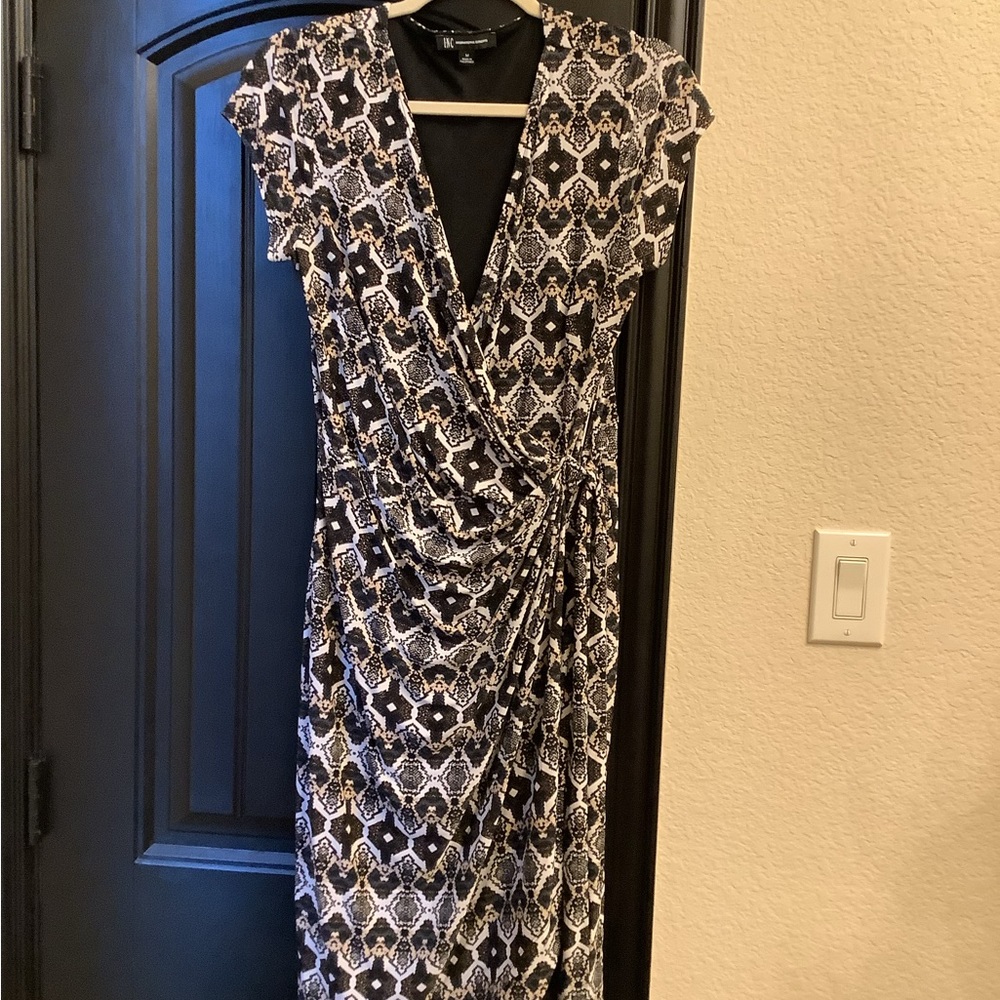 INC short sleeve Faux Wrap Dress